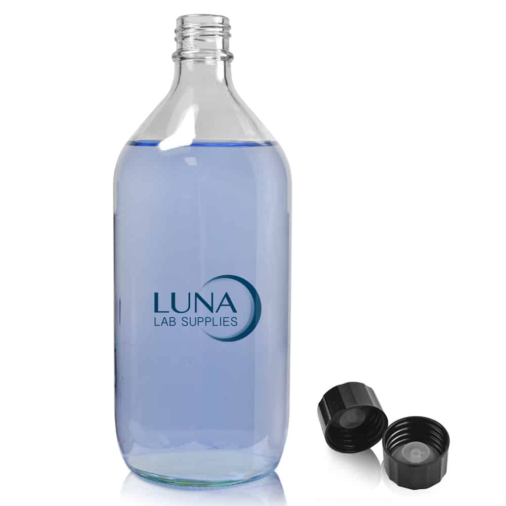 1000ml Clear Winchester Bottle with screw cap