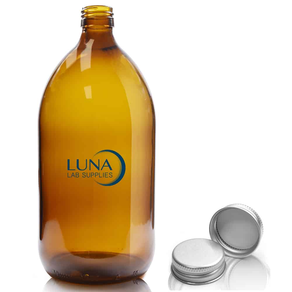 1000ml Amber Glass Sirop Bottle With Aluminium Cap