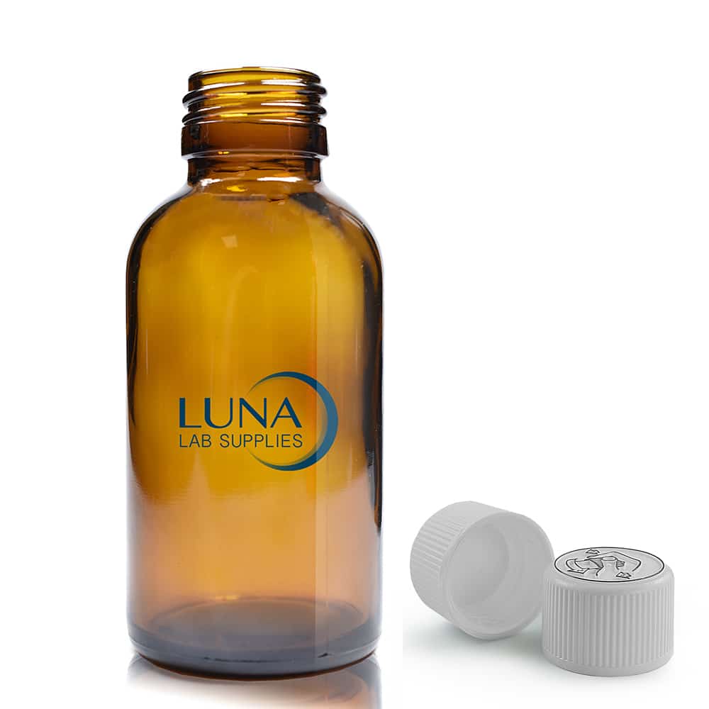 100ml Amber Boston Bottle Luna with crc cap