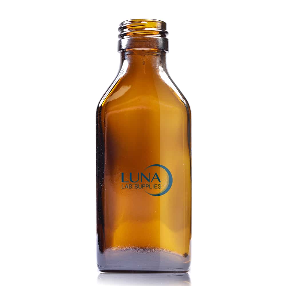 100ml Amber Glass Rectangular Bottle