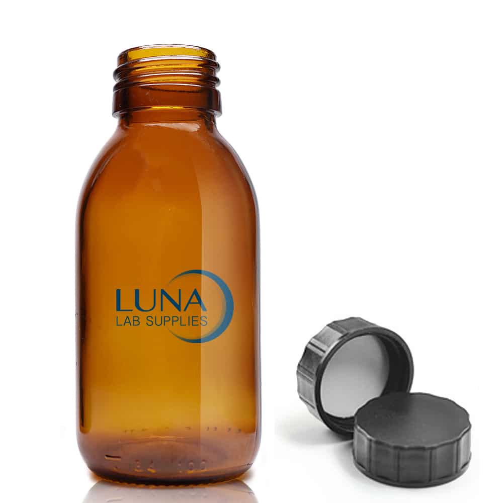 100ml Amber Glass Sirop Bottle With PP Screw Cap