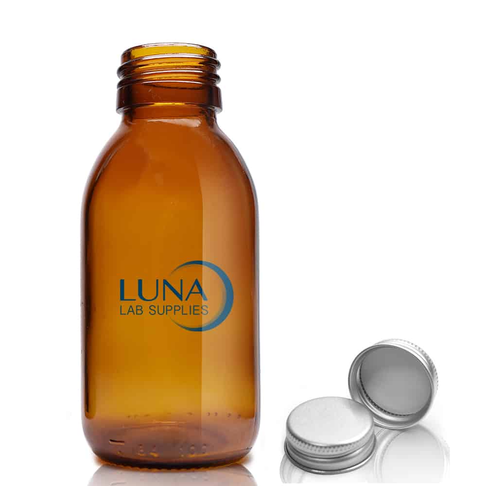 100ml Amber Glass Sirop Bottle & Aluminium Cap