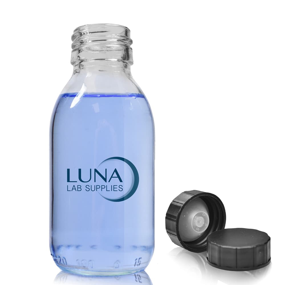 100ml Clear Glass Sirop Bottle With PP Polycone Cap