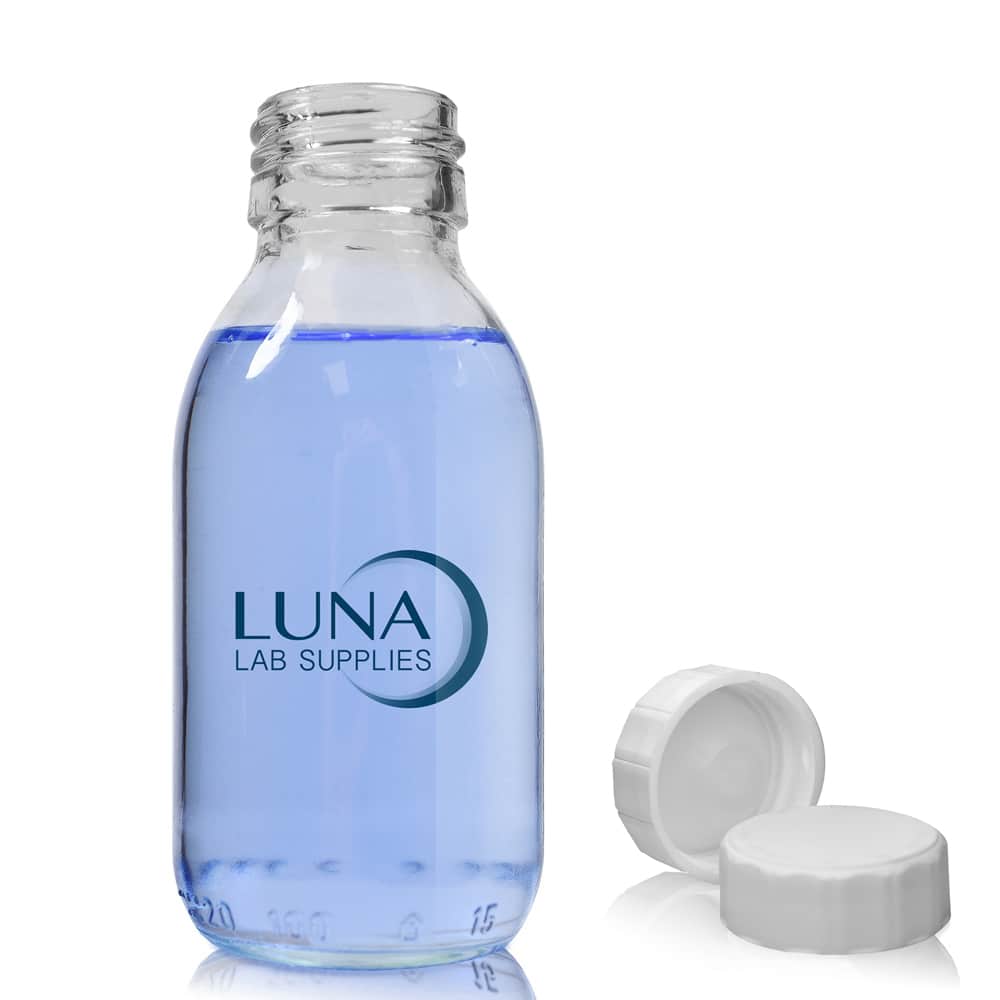 100ml Clear Glass Sirop Bottle With PP Polycone Cap
