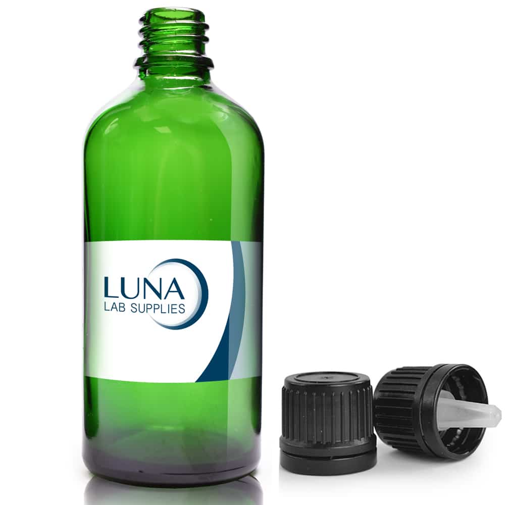 100ml Green Glass Dropper Bottle With T/E Dropper Cap