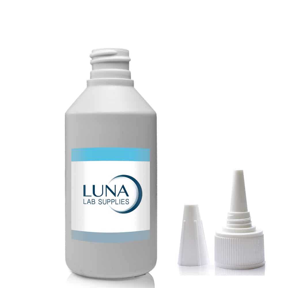 100ml White HDPE Round Plastic Bottle & 20mm Lotion Pump