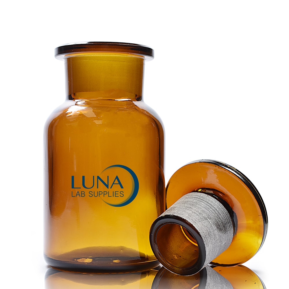 100ml amber Apothecary bottle open