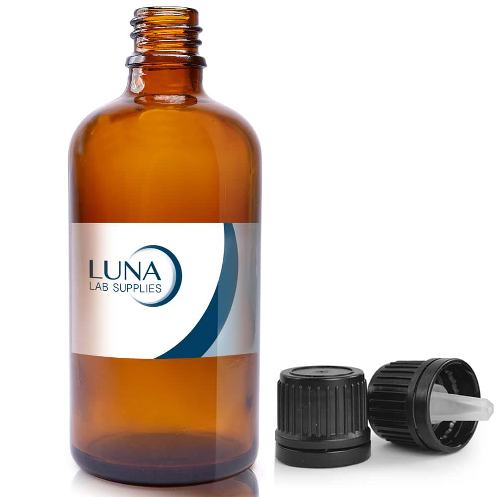 100ml Amber Glass Dropper Bottle with Tamper Evident Dropper Cap