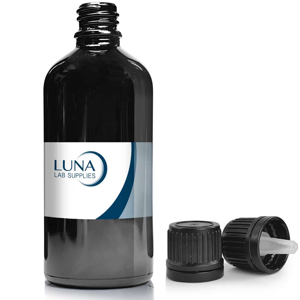 100ml Black Glass Dropper Bottle With T/E Dropper Cap