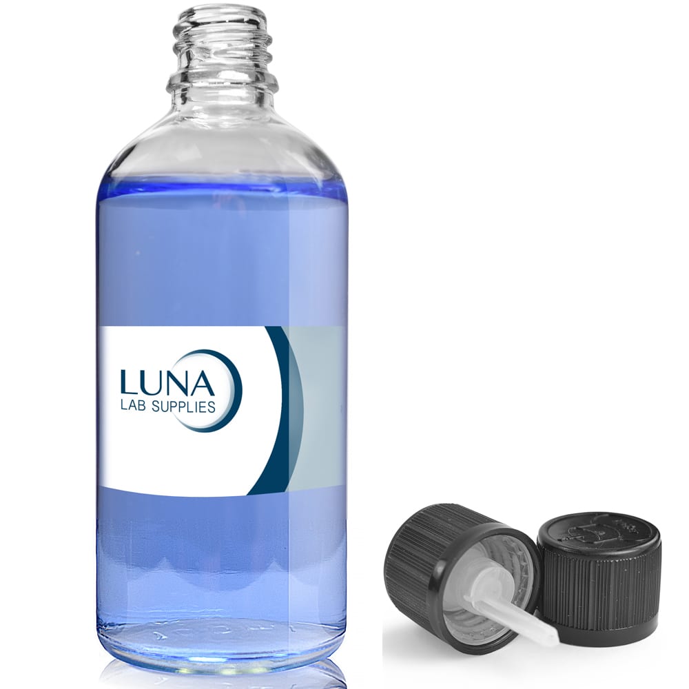 100ml Clear Glass Dropper Bottle & CRC Dropper Cap