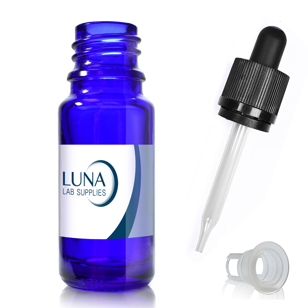10ml Blue Glass Dropper Bottle with Glass pipette