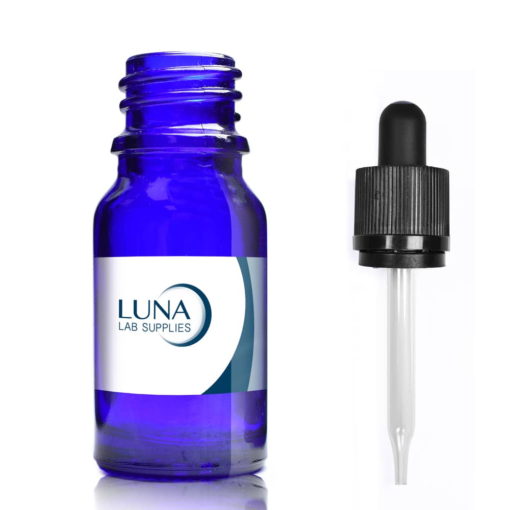 10ml Blue Glass Dropper Bottle with pipette