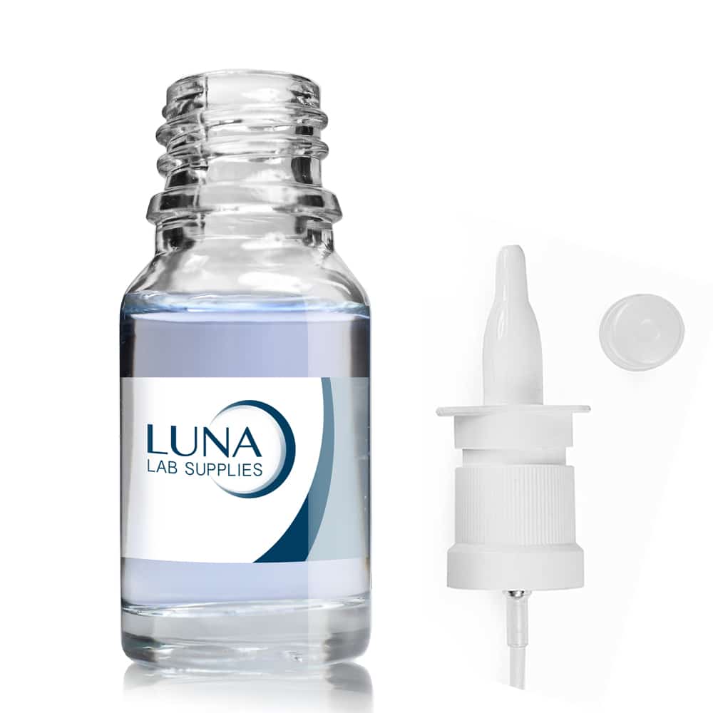 10ml clear glass dropper bottle with nasal spray