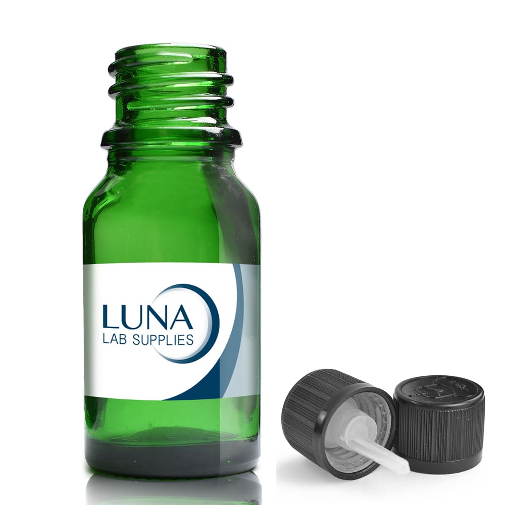 10ml Green Glass Dropper Bottle with dropper cap