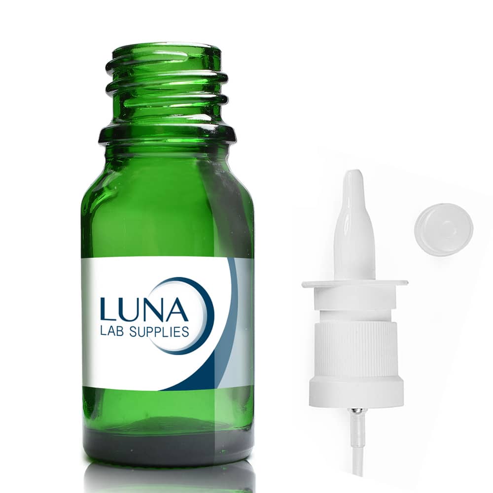 10ml Green Glass Dropper Bottle & Nasal Spray