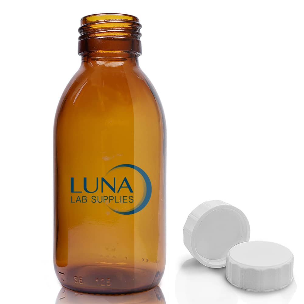 125ml Amber Glass Sirop Bottle With PP Screw Cap