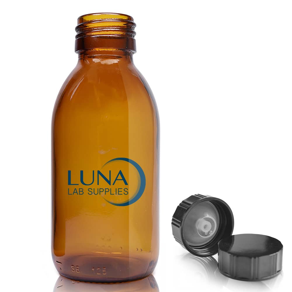 125ml Clear Glass Sirop Bottle & Urea Polycone Cap