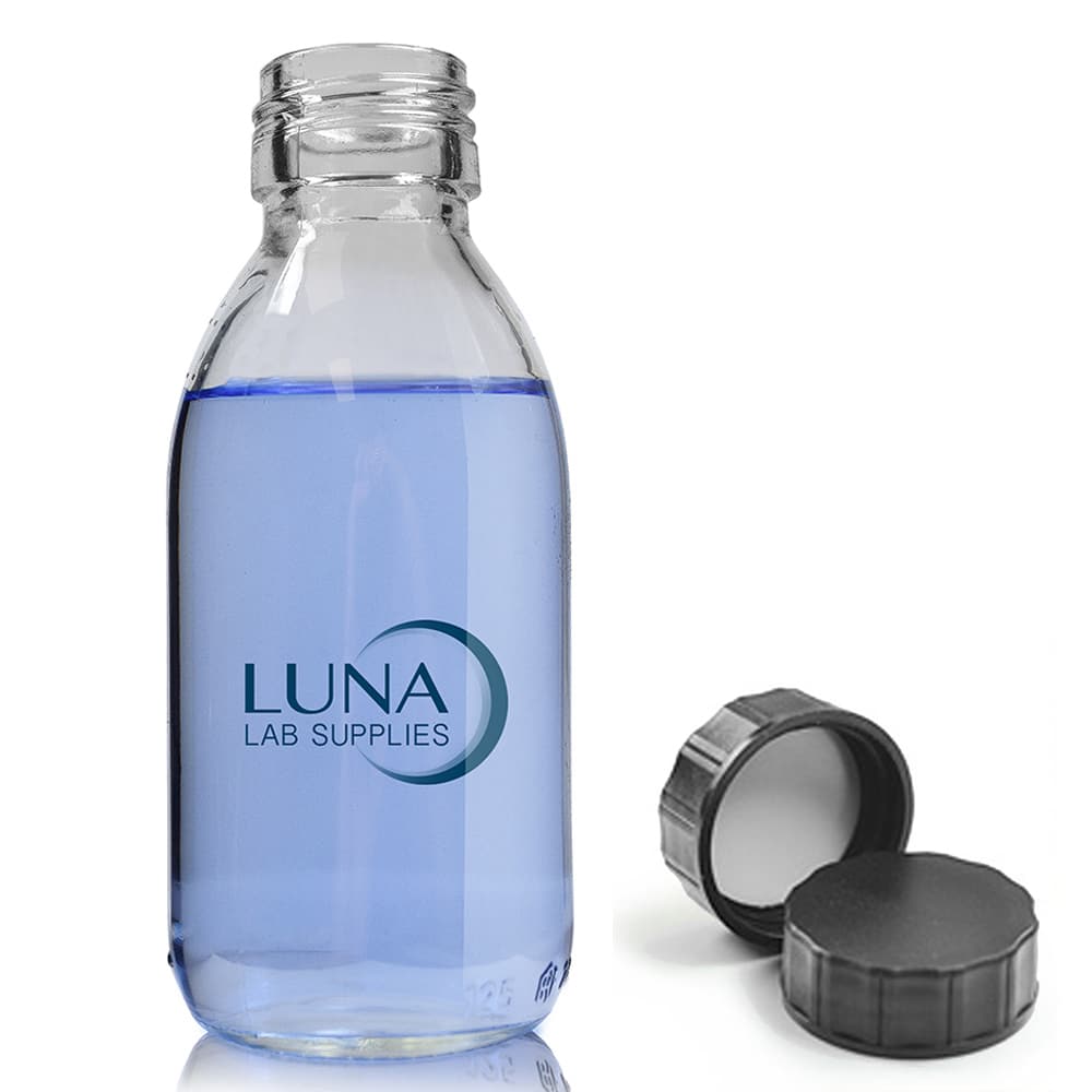 125ml Clear Glass Sirop Bottle With PP Screw Cap