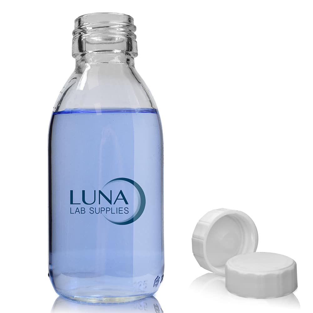 125ml Clear Glass Sirop Bottle With PP Polycone Cap