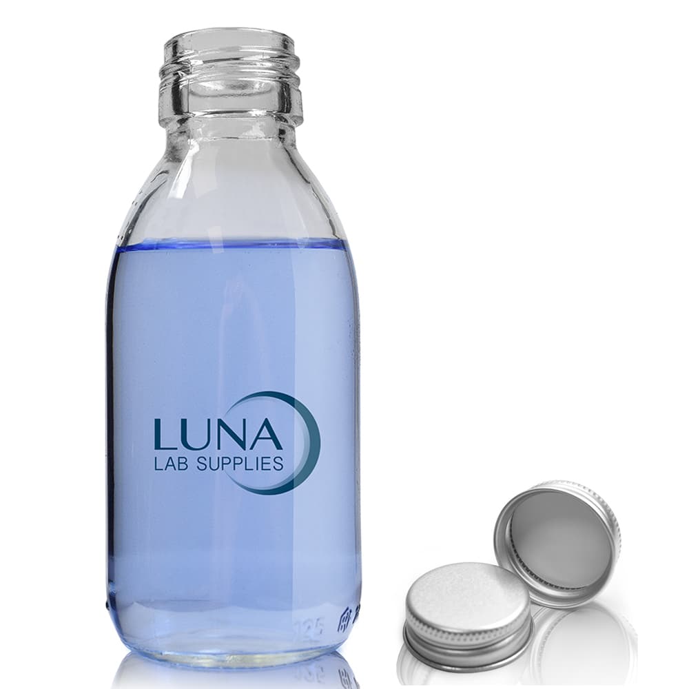 125ml Clear Glass Sirop Bottle With Aluminium Cap