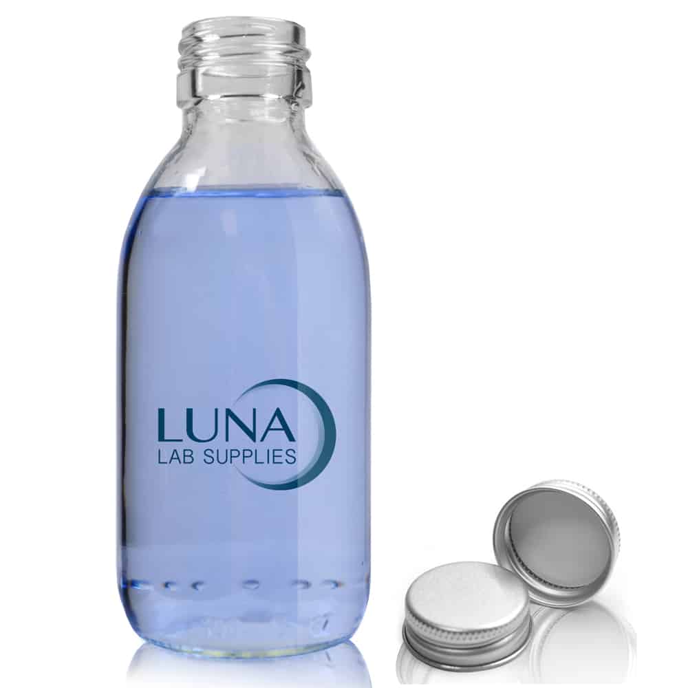 150ml Clear Glass Sirop Bottle & Aluminium Cap