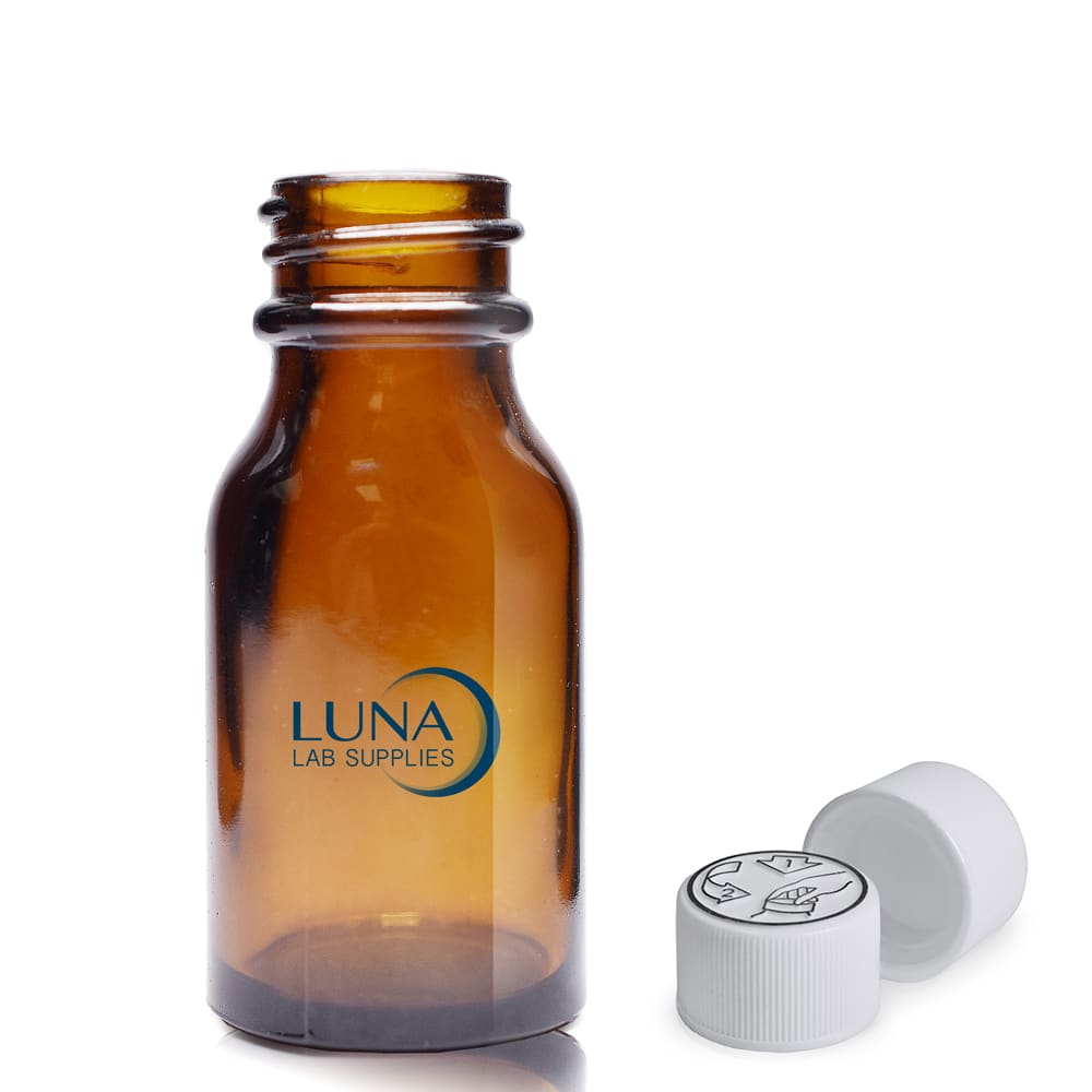 15ml Amber Winchester Luna label with crc cap