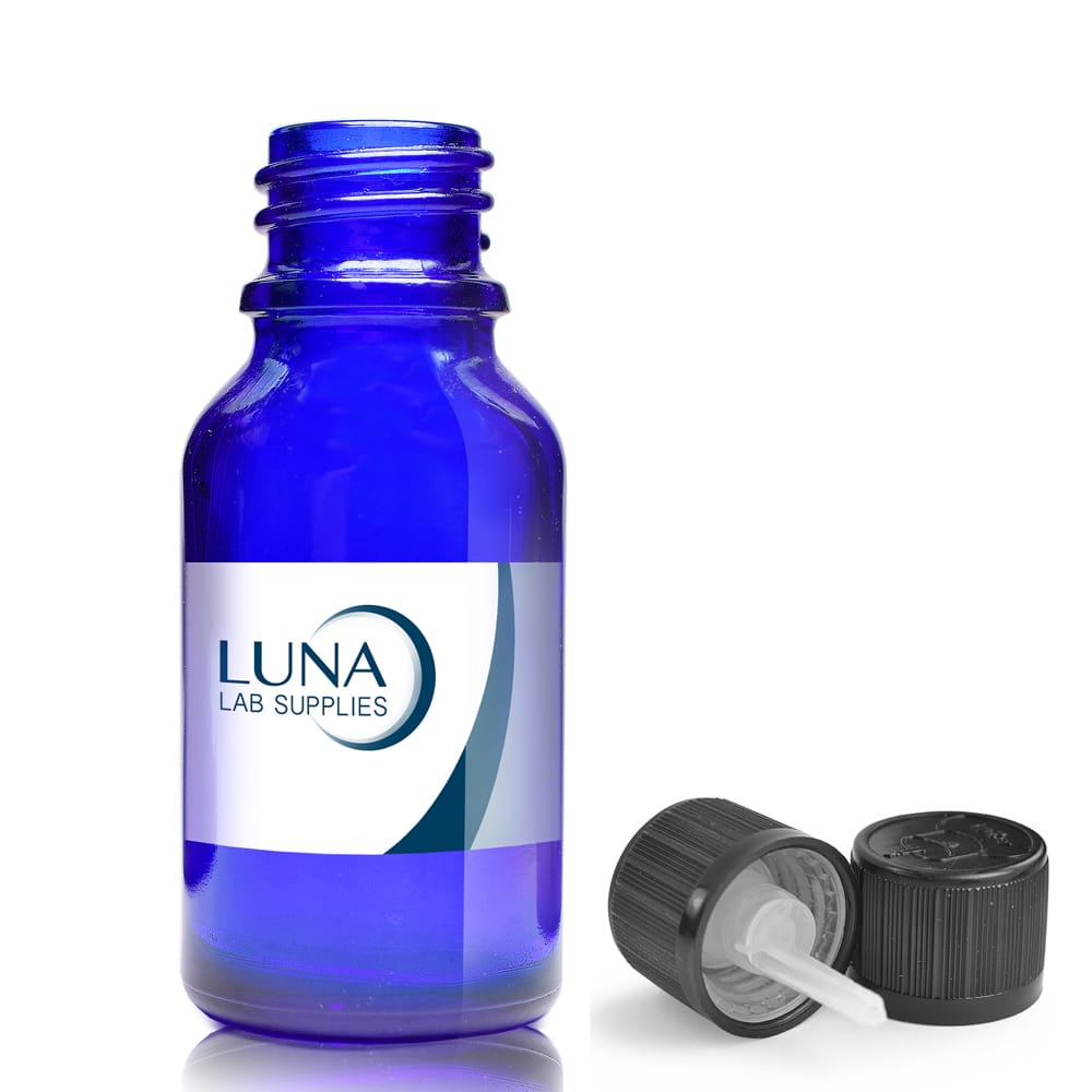 15ml Blue Glass Dropper Bottle with dropper cap
