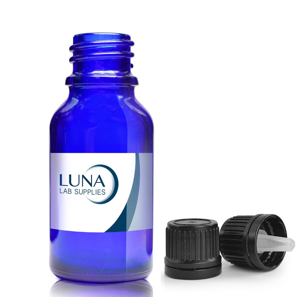 15ml Blue Glass Dropper Bottle With T/E Dropper Cap