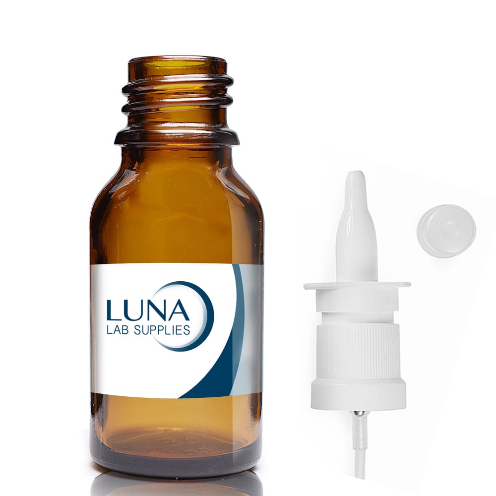 15ml amber Dropper bottle luna with nasal spray