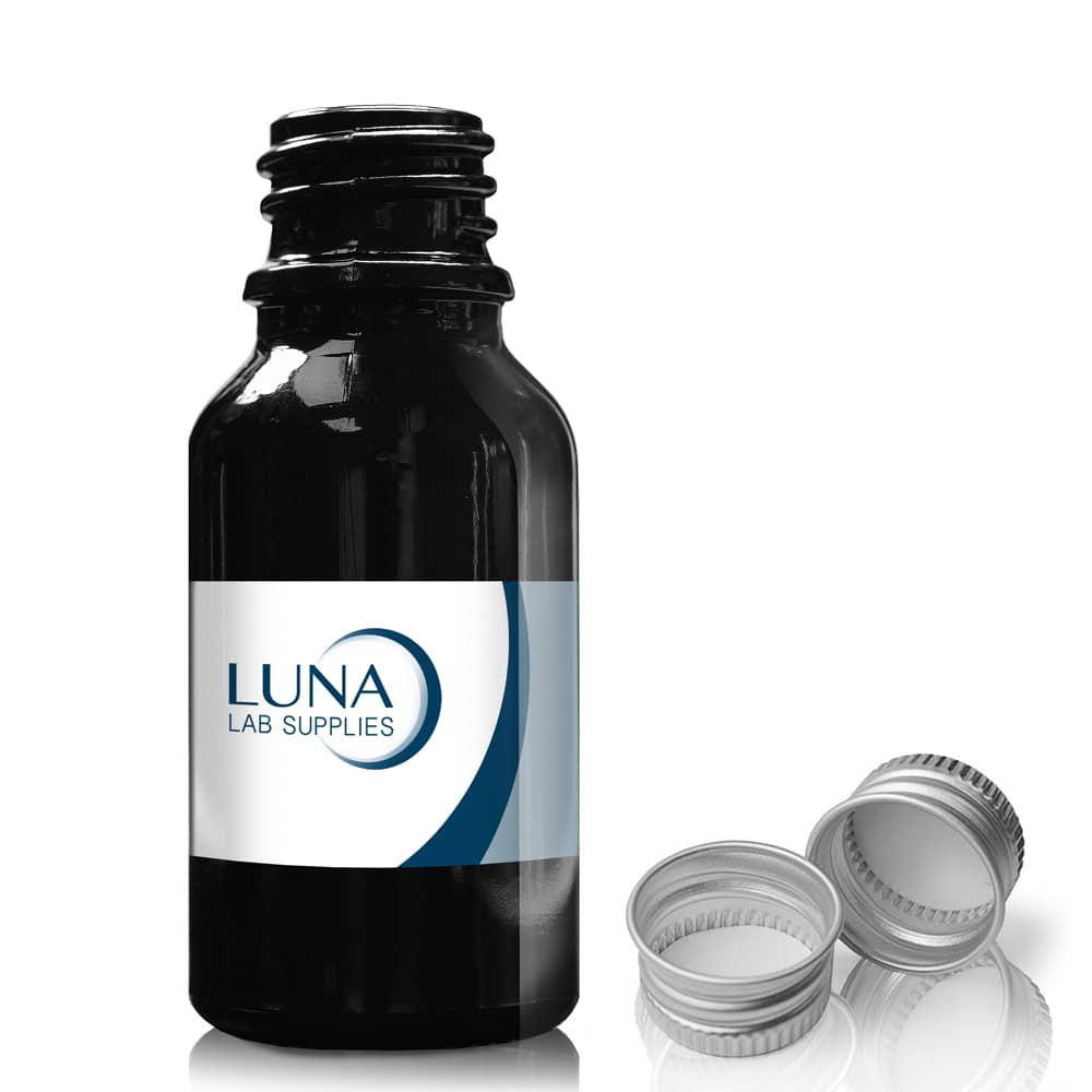 15ml Black Glass Dropper Bottle With Aluminium Cap