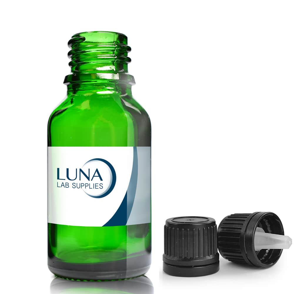 15ml Green Glass Dropper Bottle with dropper cap