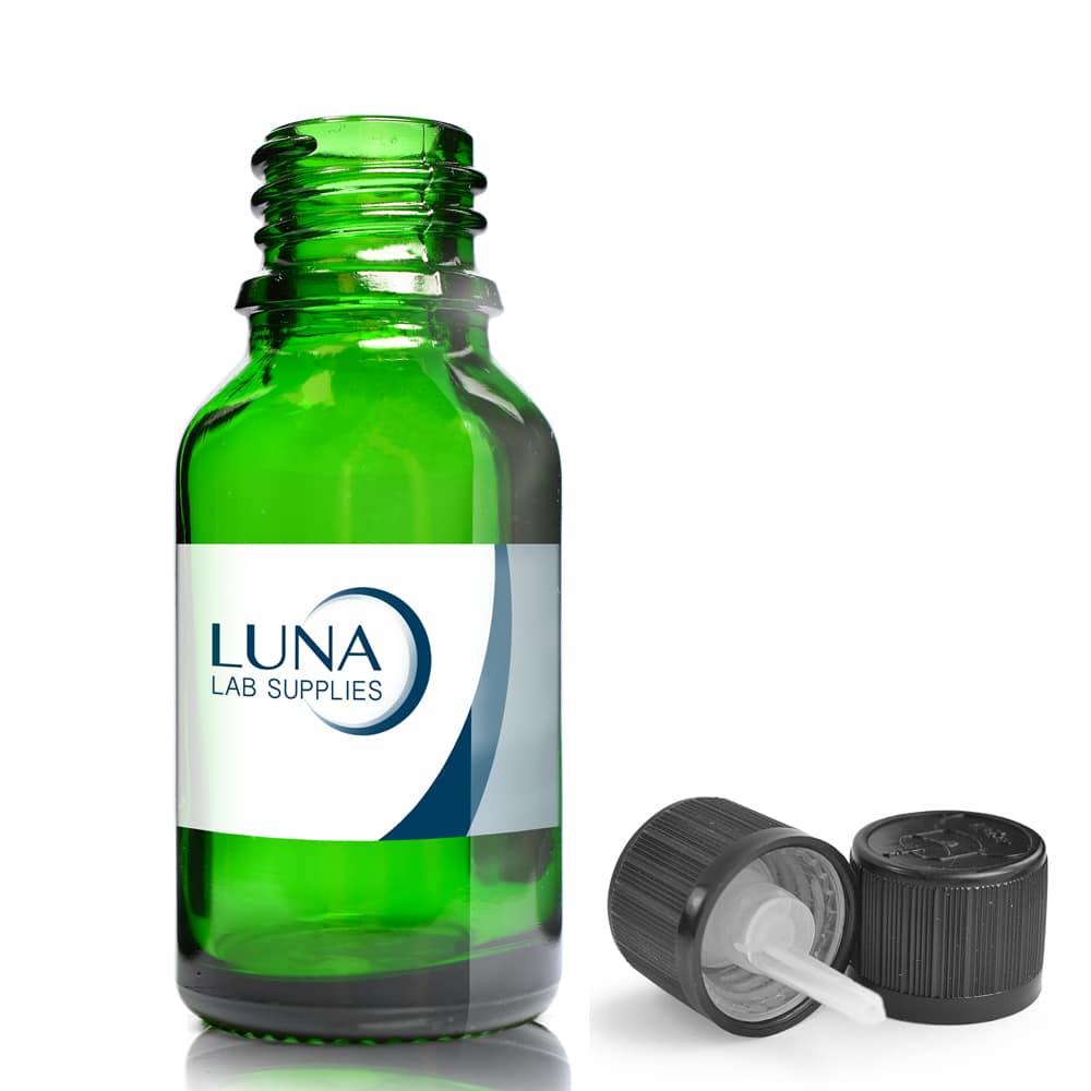 15ml Green Glass Dropper Bottle with dropper cap