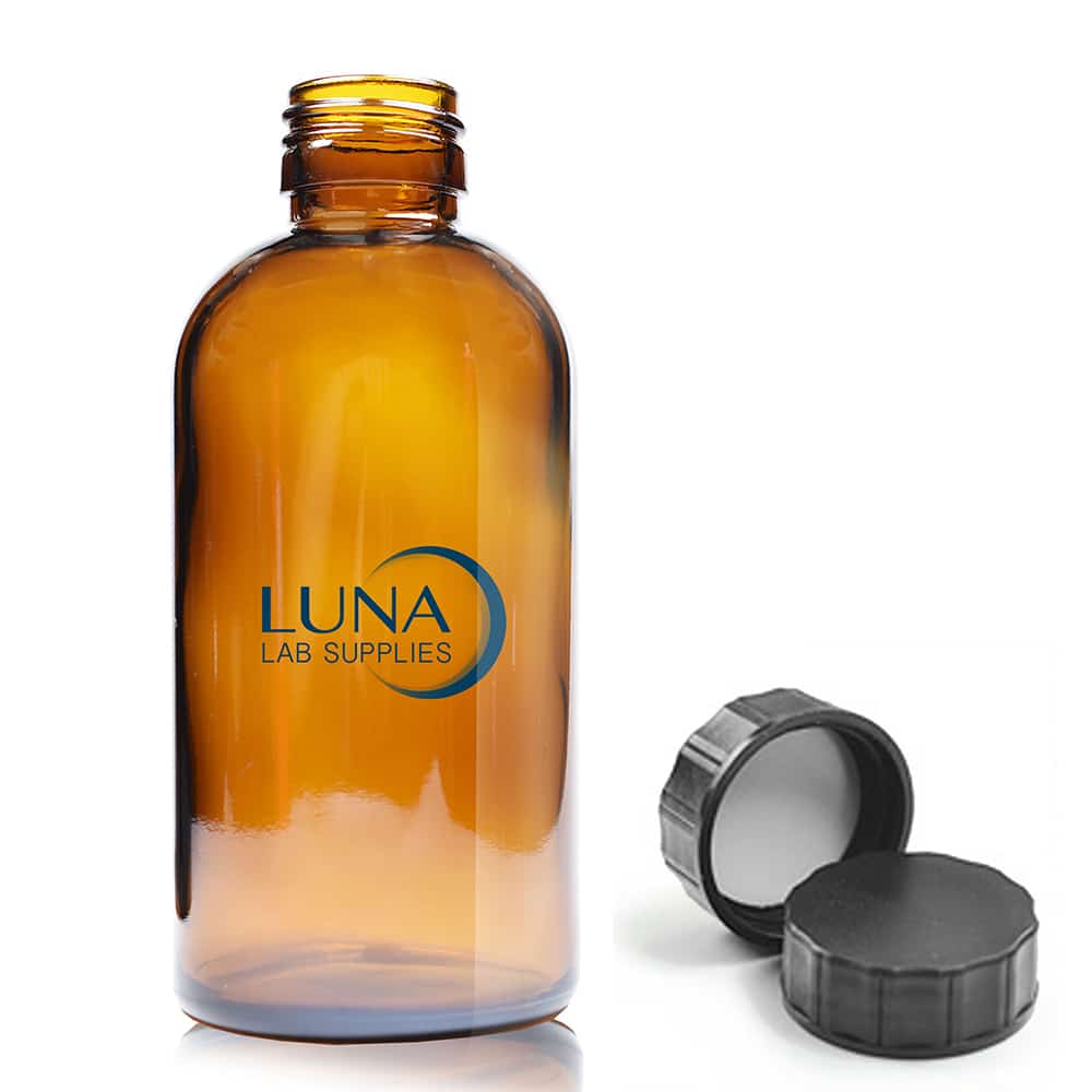 200ml Amber Glass Boston Bottle With PP Screw Cap
