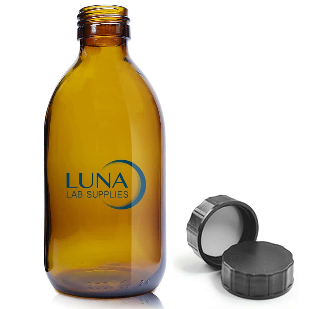 200ml Amber Glass Sirop Bottle With PP Screw Cap