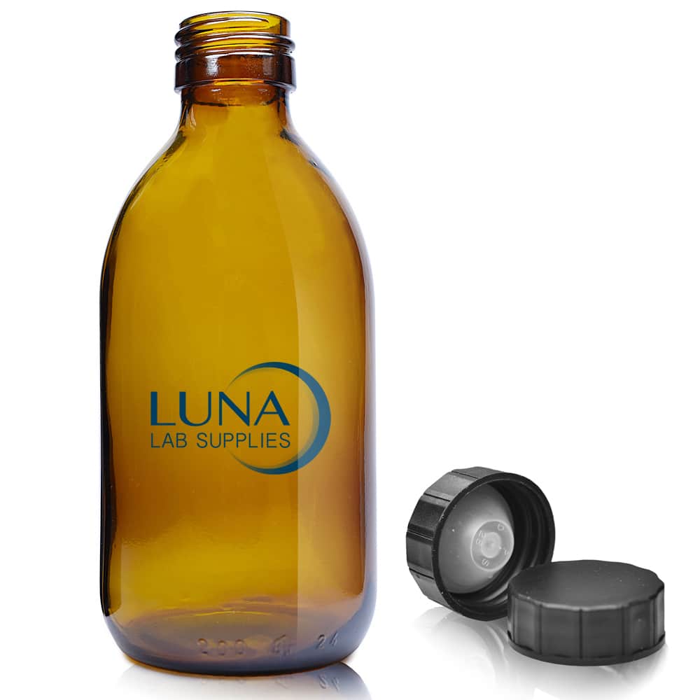 200ml Amber Glass Bottle With Plastic screw cap