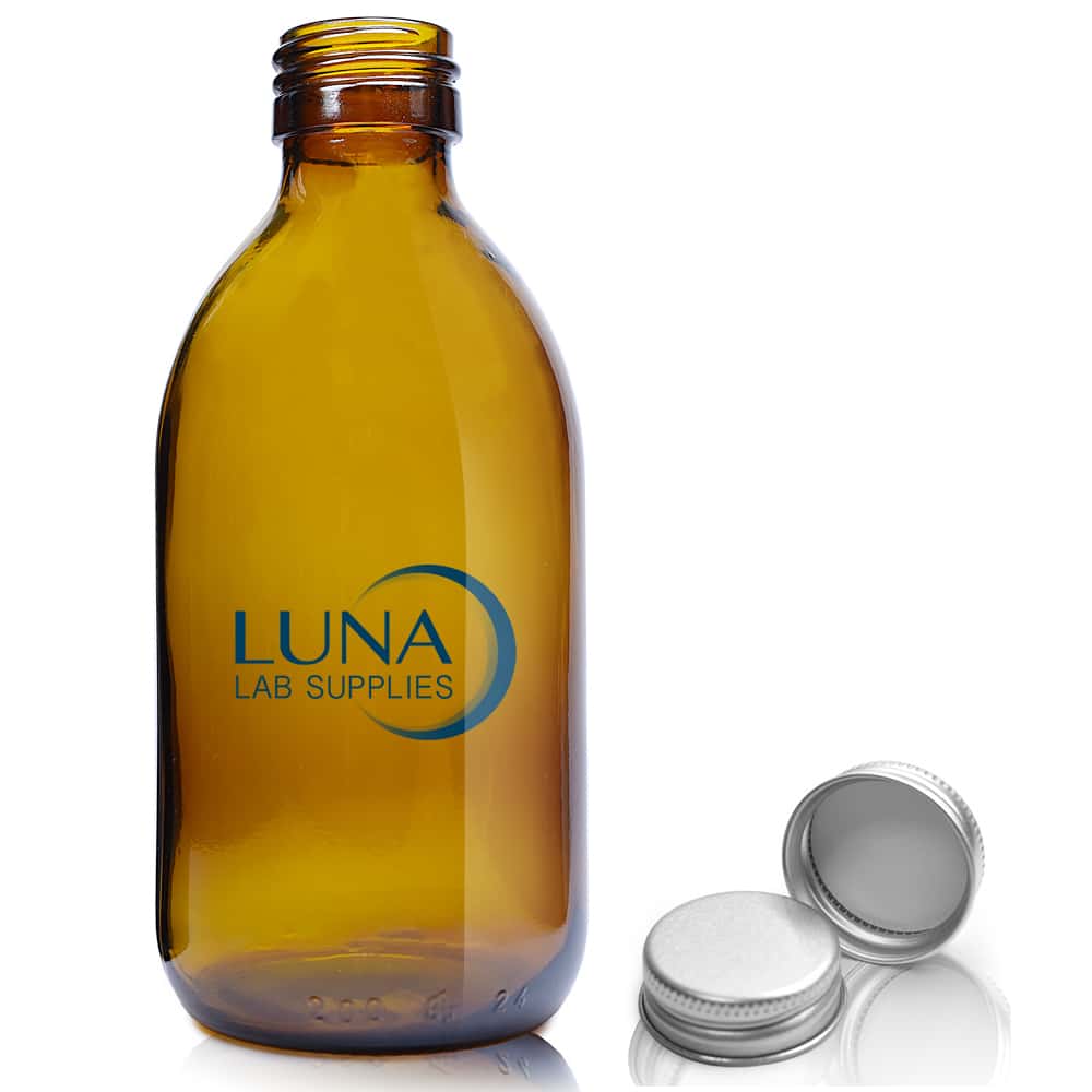 200ml Amber Glass Sirop Bottle & Aluminium Cap