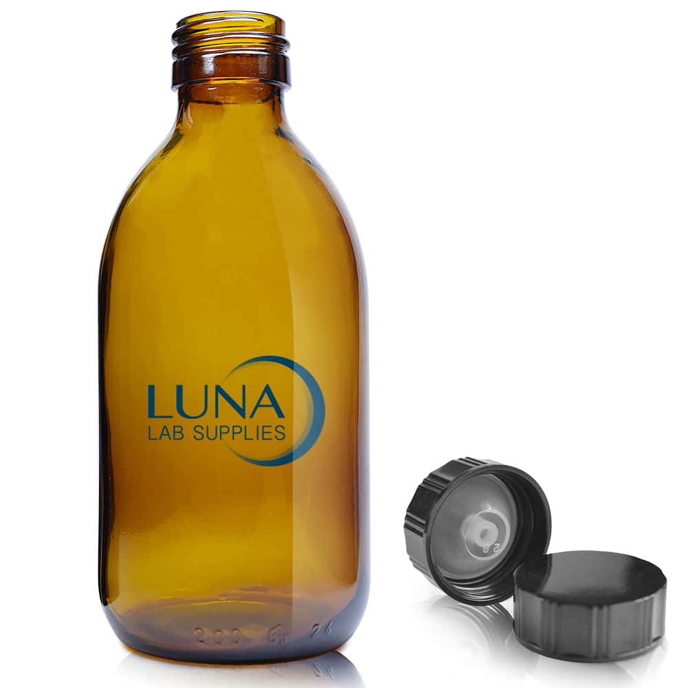 200ml Amber Glass Sirop Bottle & Urea Polycone Cap