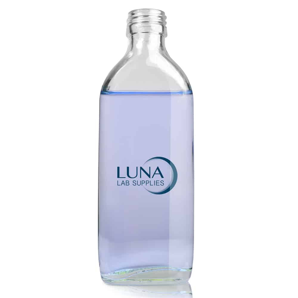200ml Clear Glass Flask Bottle (No Cap)