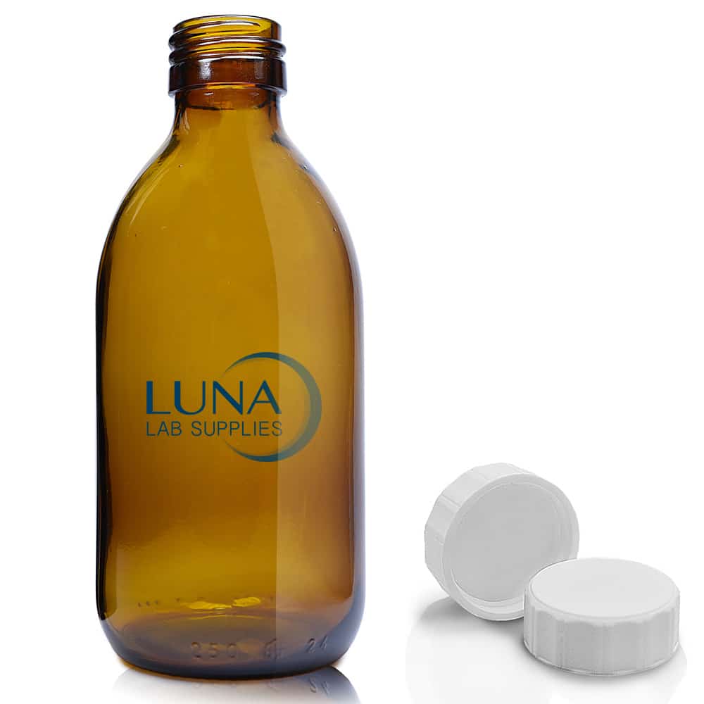 250ml Amber Glass Sirop Bottle With PP Screw Cap