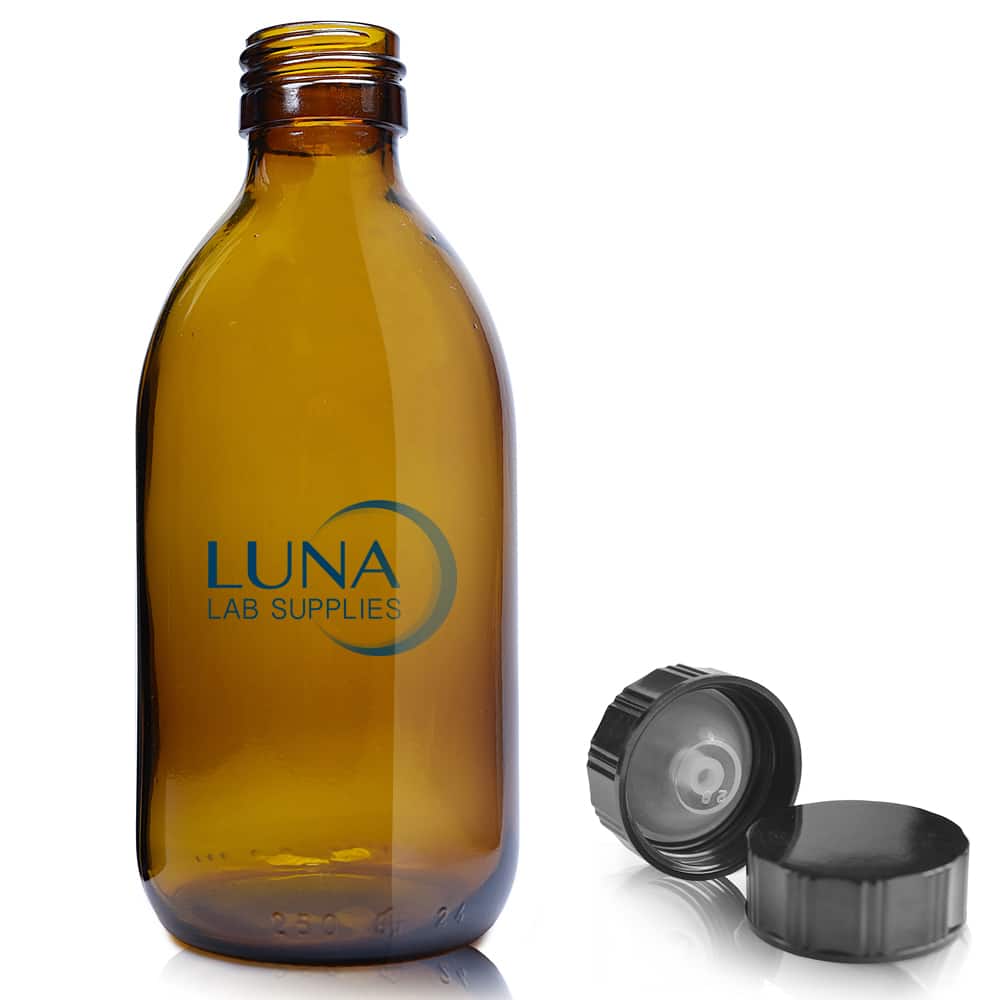 250ml Clear Glass Sirop Bottle & Urea Polycone Cap