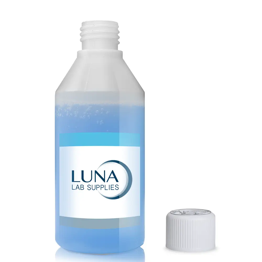 250ml Natural HDPE Plastic Round Bottle & 28mm white CR Cap