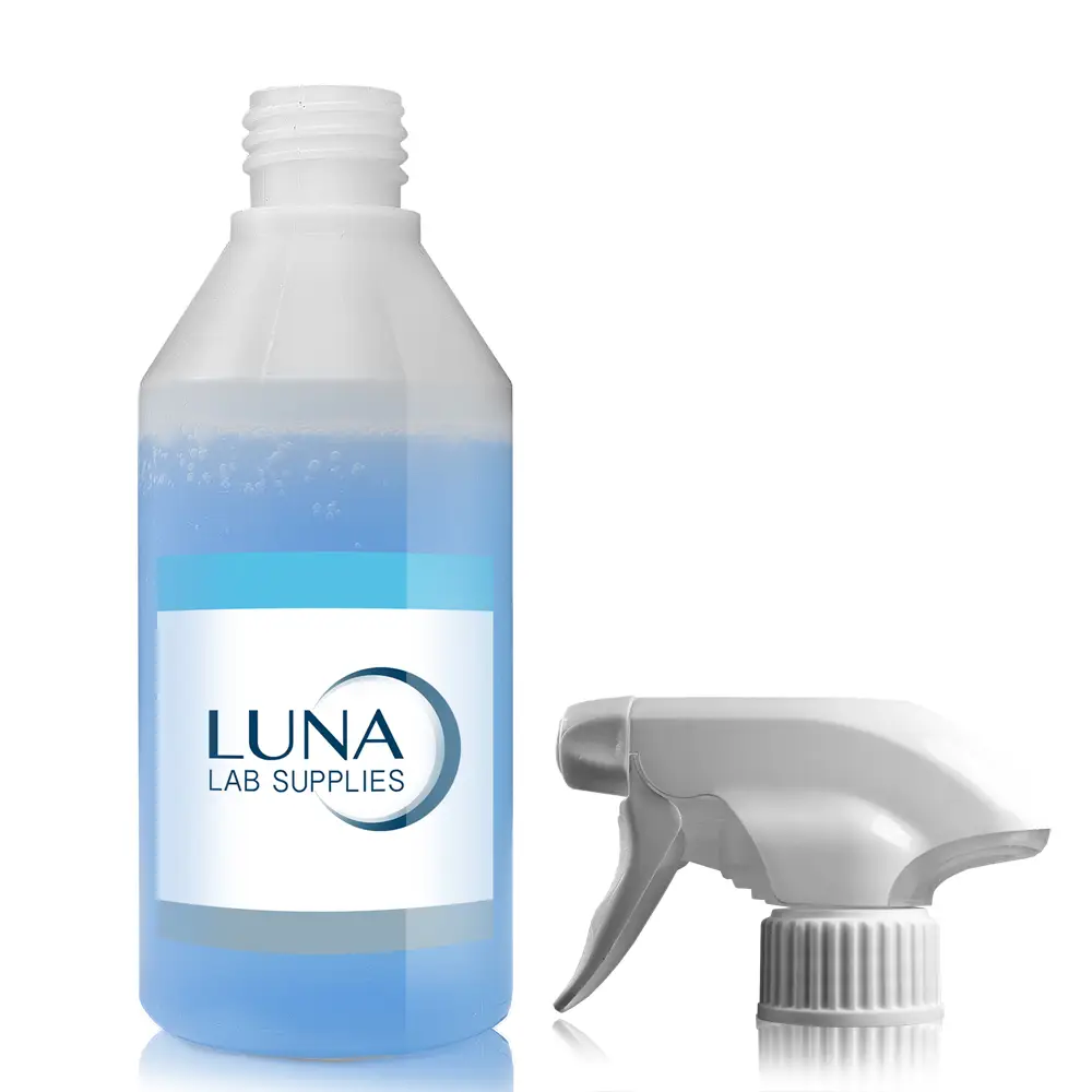 250ml Natural HDPE Plastic Round Bottle & 28mm Trigger Spray