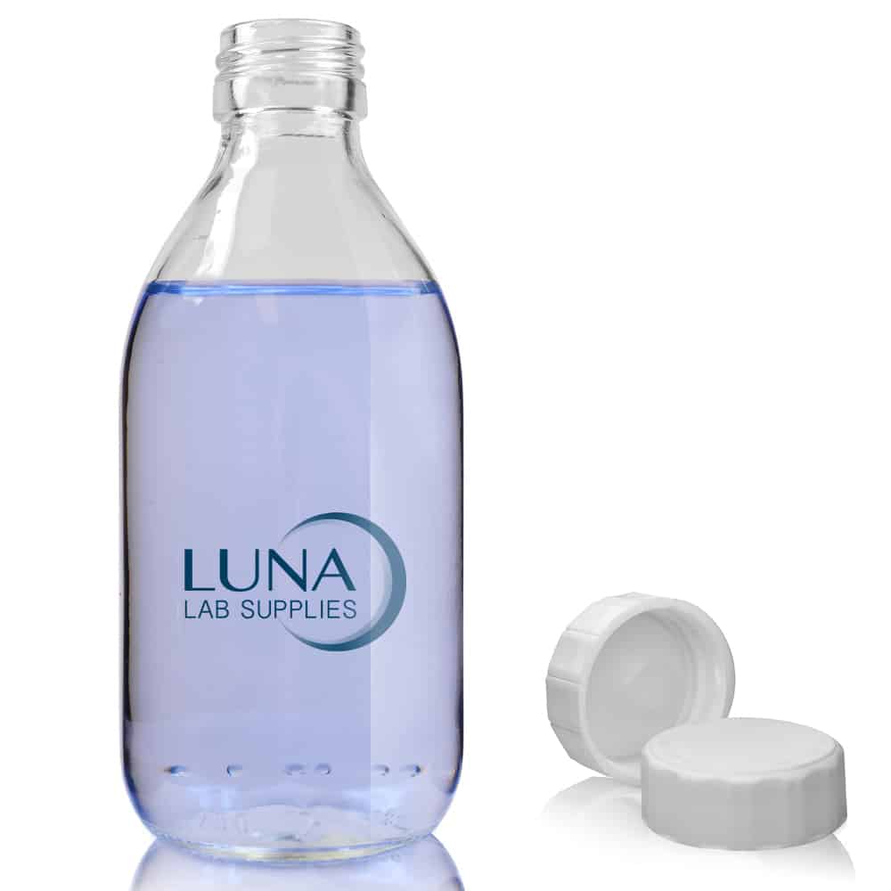 250ml Clear Glass Sirop Bottle With PP Polycone Cap