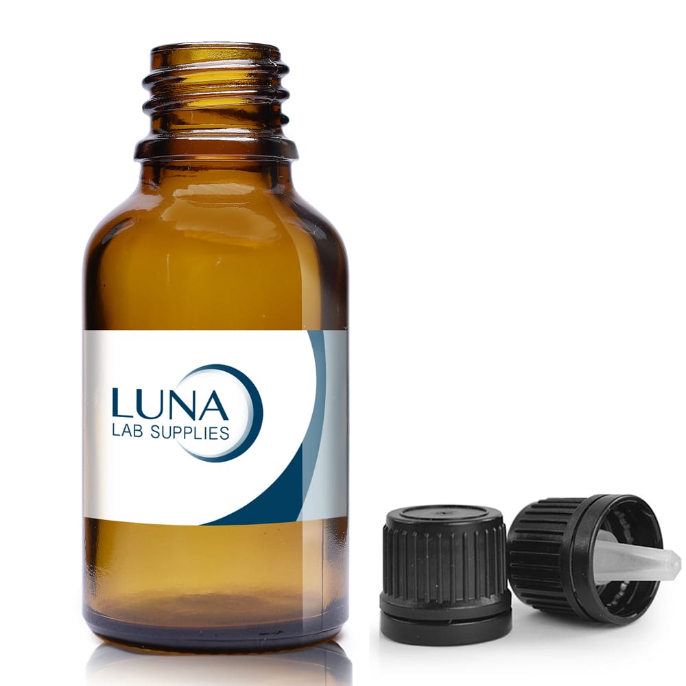 25ml amber Dropper luna with dropper cap