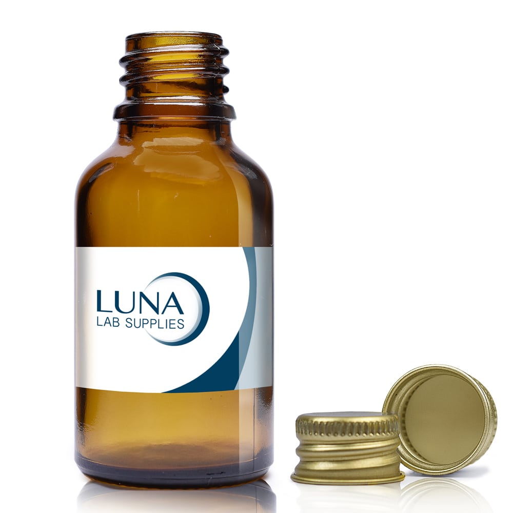 25ml amber Dropper bottle luna with gold cap