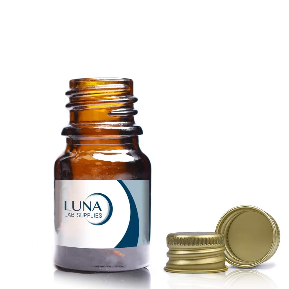 2ml Amber Dropper luna with gold cap