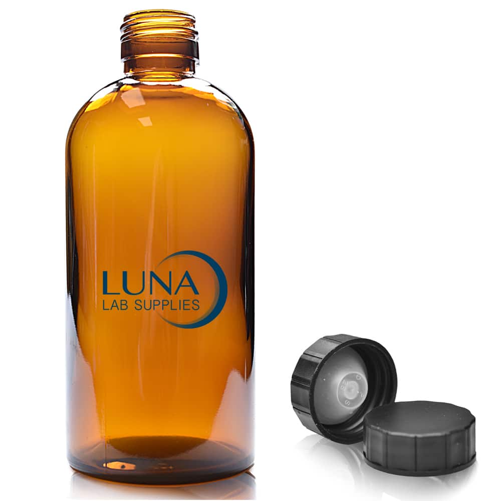 300ml Amber Glass Boston Bottle With PP Polycone Cap