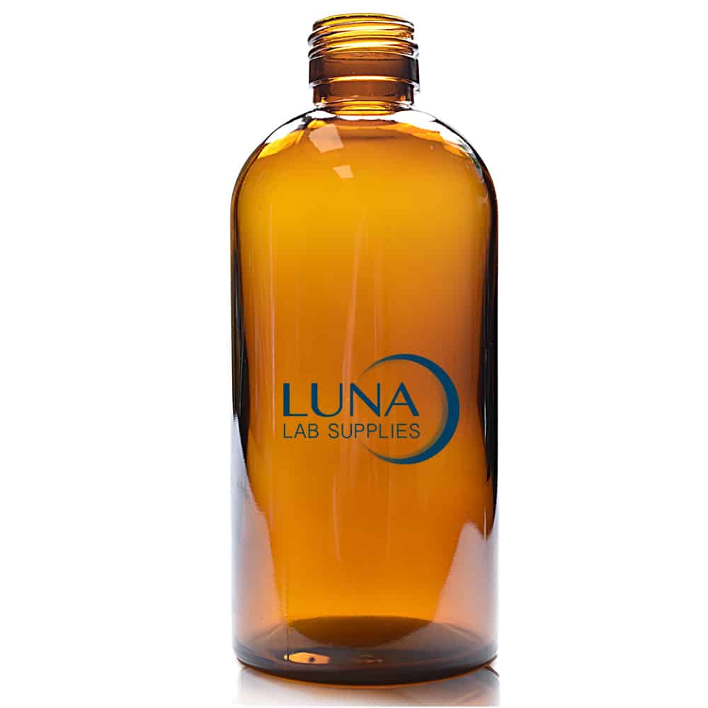300ml Amber Boston Bottle Luna with label