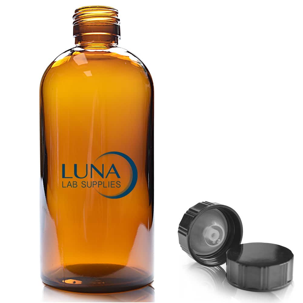 300ml Amber Boston Bottle Luna with urea cap