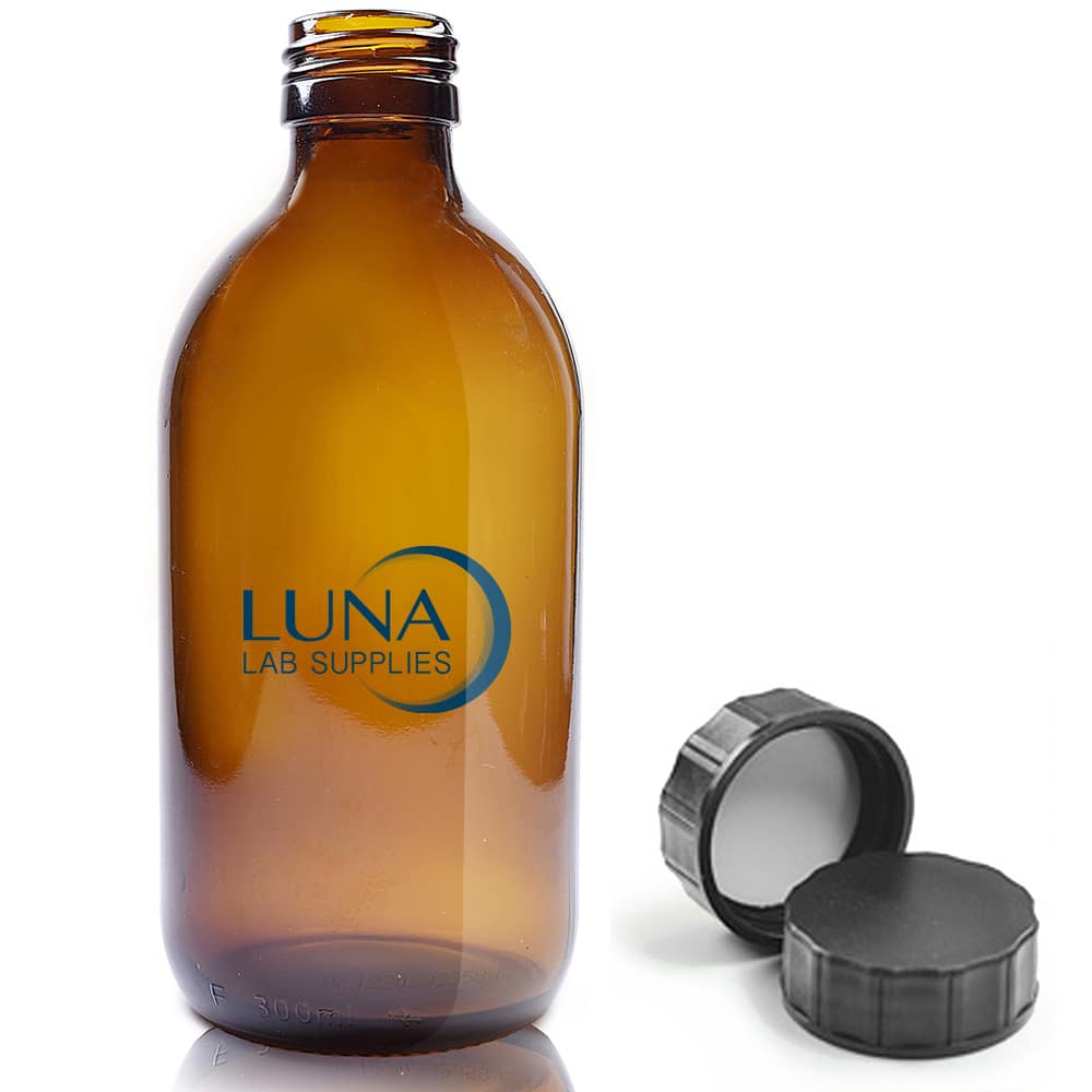 300ml Amber Glass Sirop Bottle With PP Screw Cap - Image 5